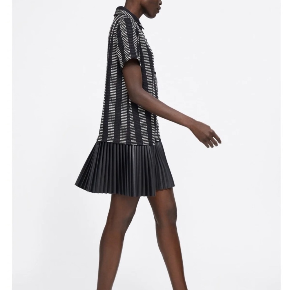 Zara Textured Weave Dress Sz S